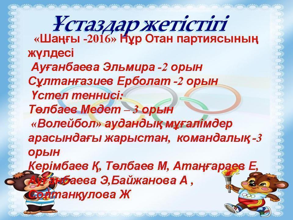 мұғалімдердің шығармашылығы